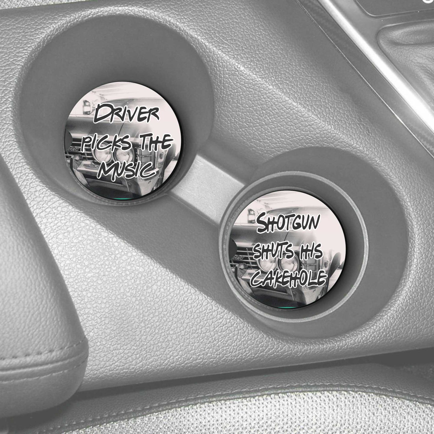 Driver Picks the Music Car Coasters