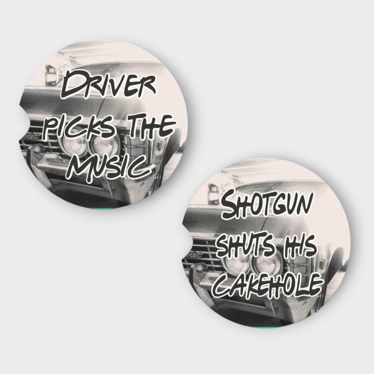 Driver Picks the Music Car Coasters