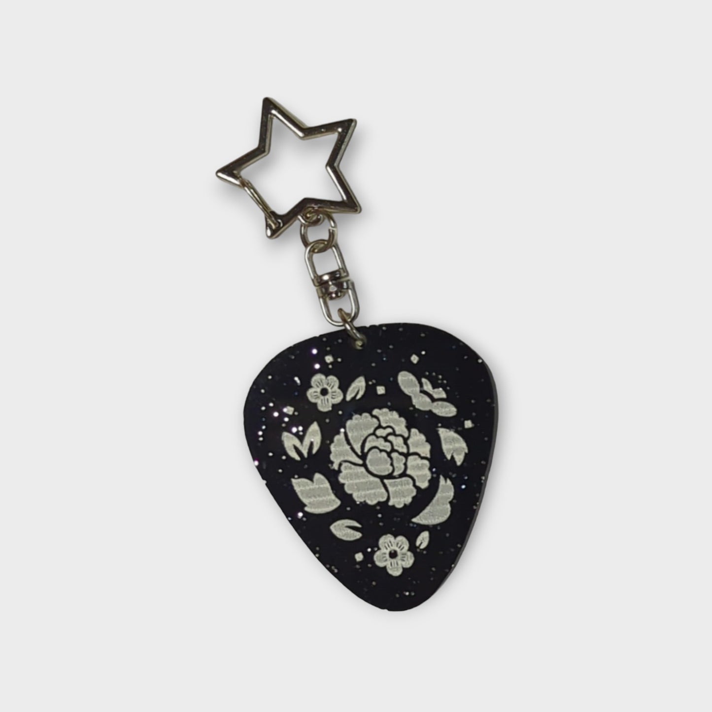 Suga Guitar Pick Keychain