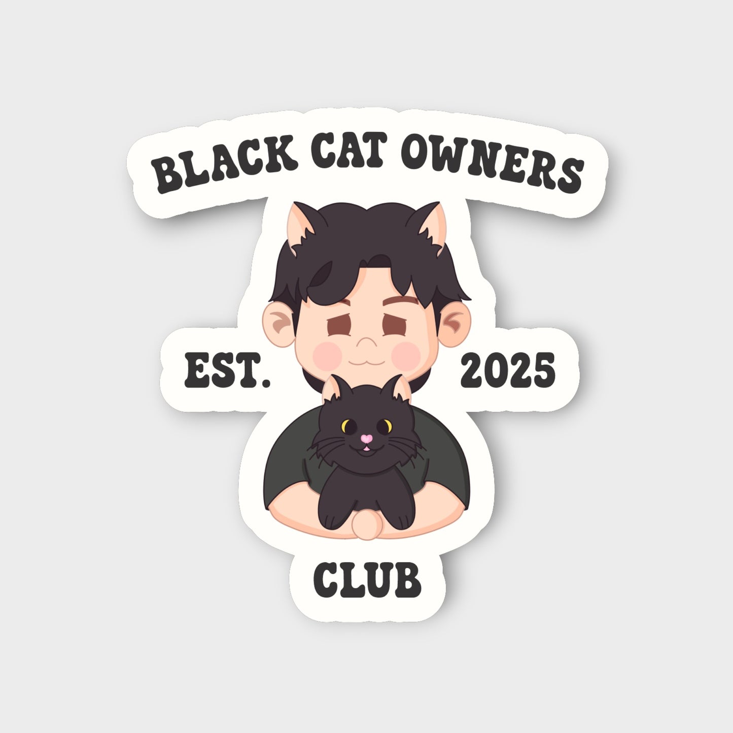 Black Cat Owners Club Sticker