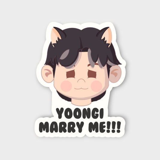 Yoongi Marry Me Sticker
