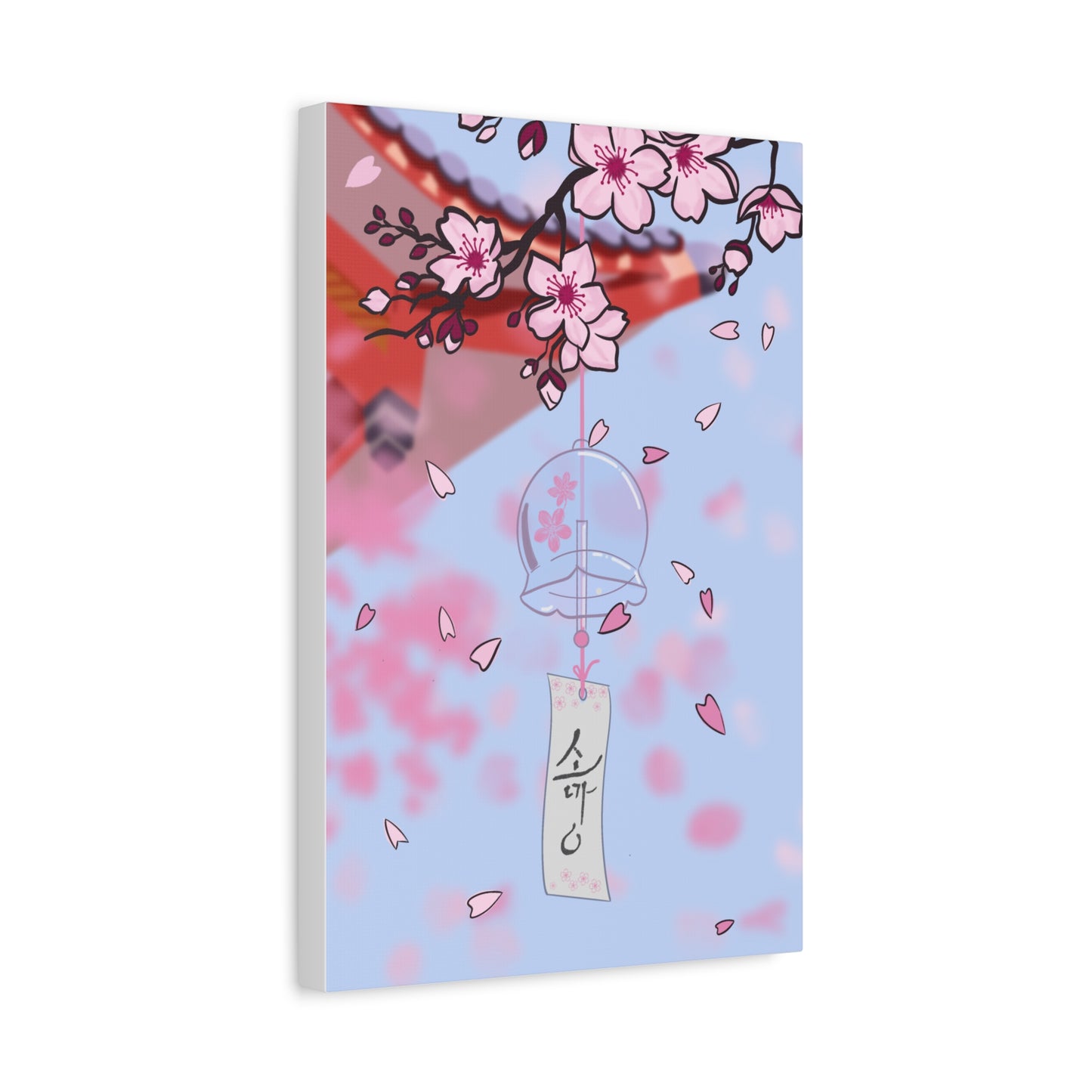 Cherry Blossom Wind Chime Matte Canvas Print