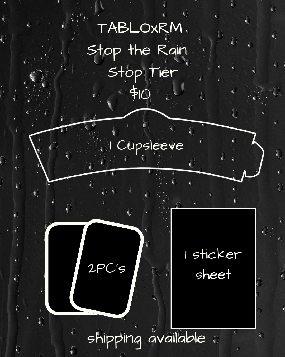 Stop the Rain Cupsleeve STOP Tier