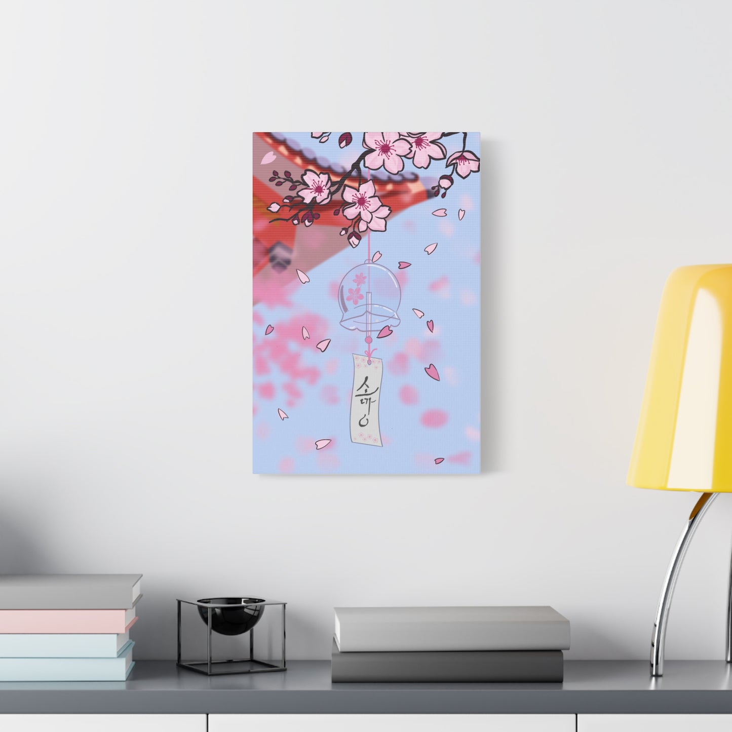 Cherry Blossom Wind Chime Matte Canvas Print