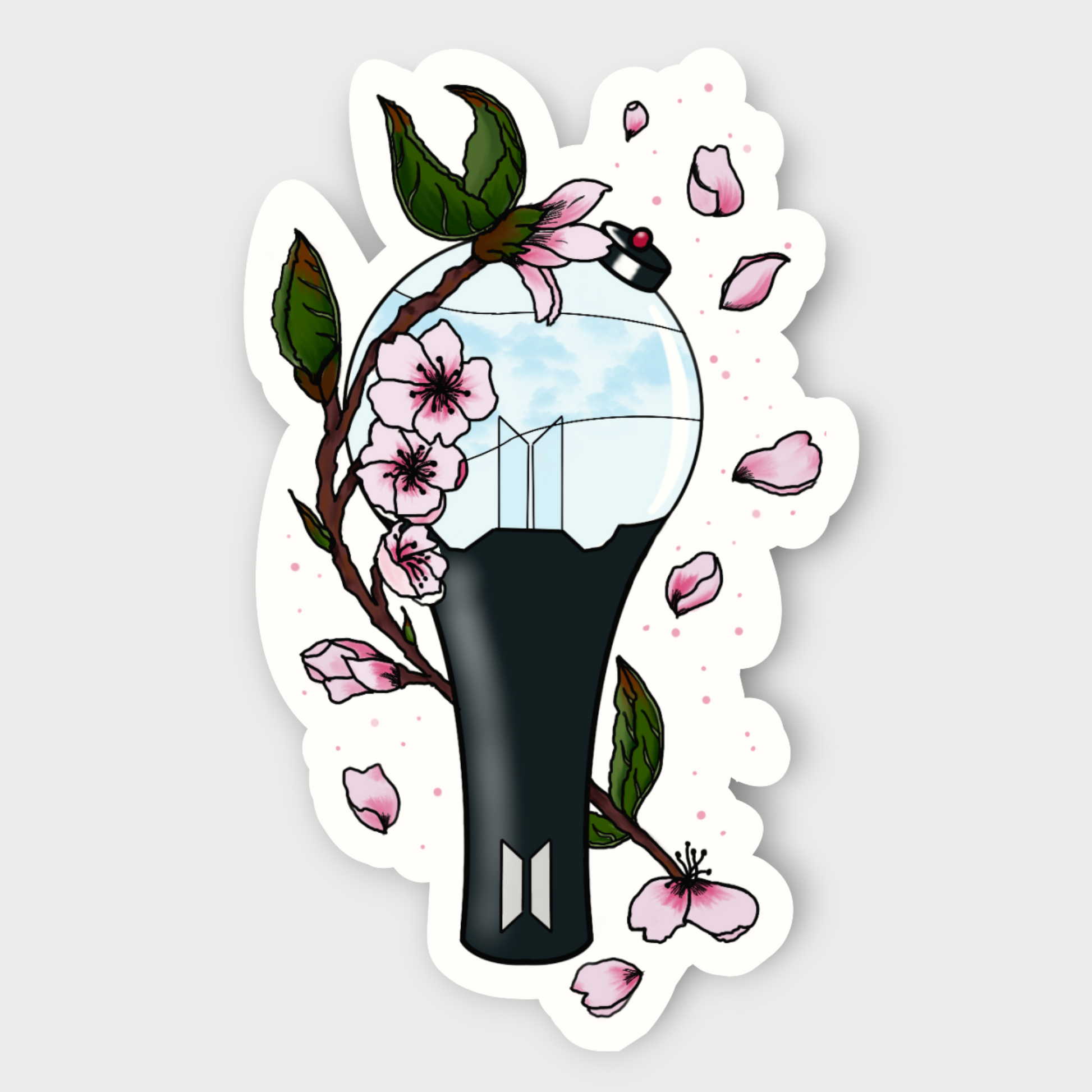 BTS Lightstick Sticker Snow Blossom Studio bts-lightstick-sticker-snow-blossom-studio