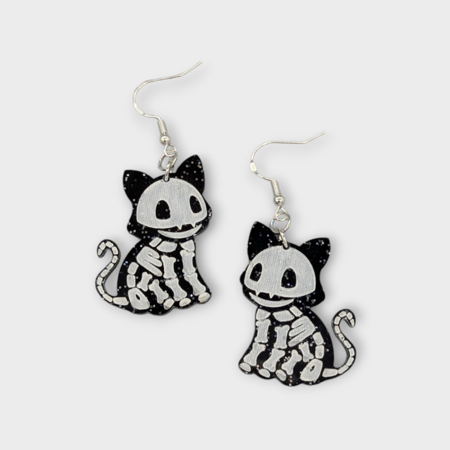 Skelly Kitty Earrings