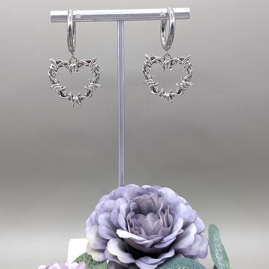 Barbwire Heart Earrings