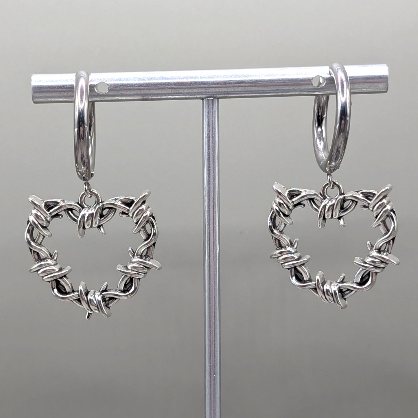 Barbwire Heart Earrings