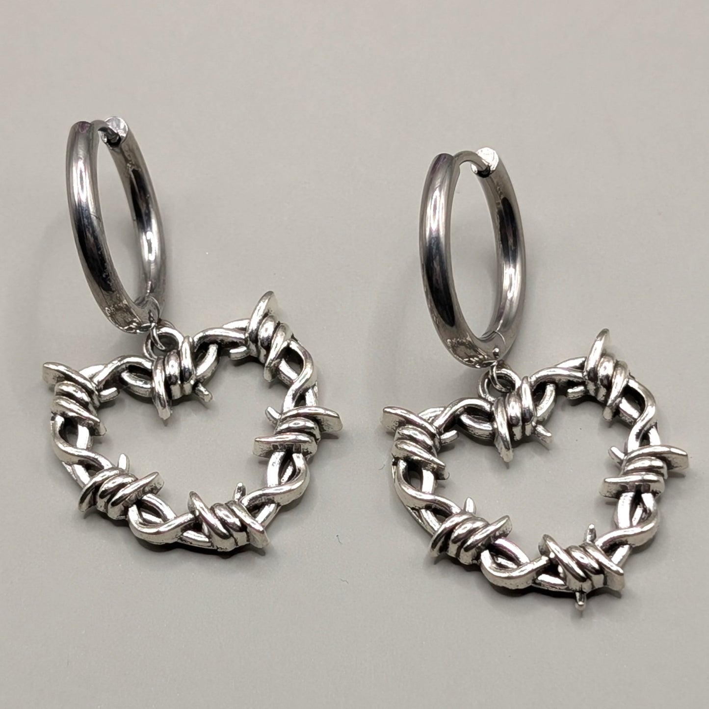 Barbwire Heart Earrings