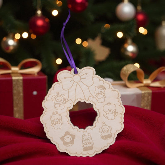 BT21 Christmas Wreath Ornament