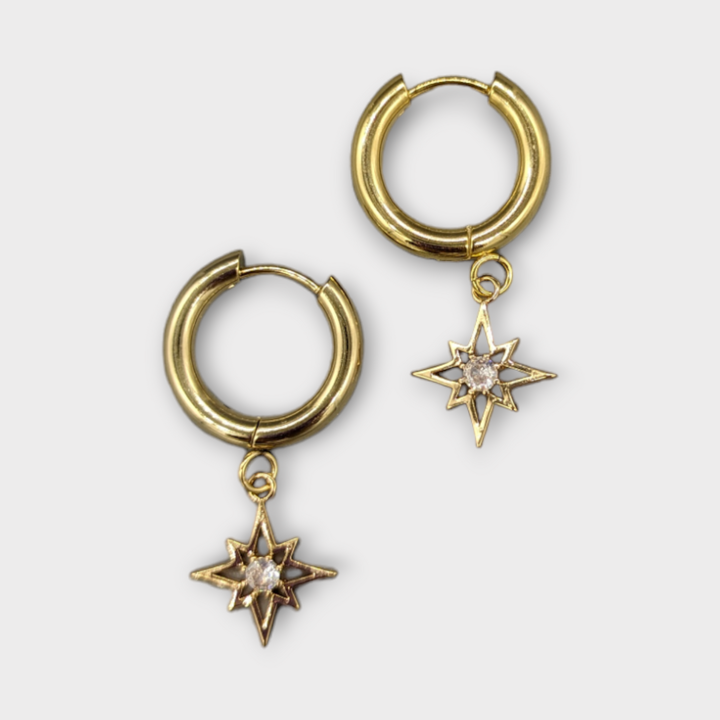 Gold Polar Star Earrings