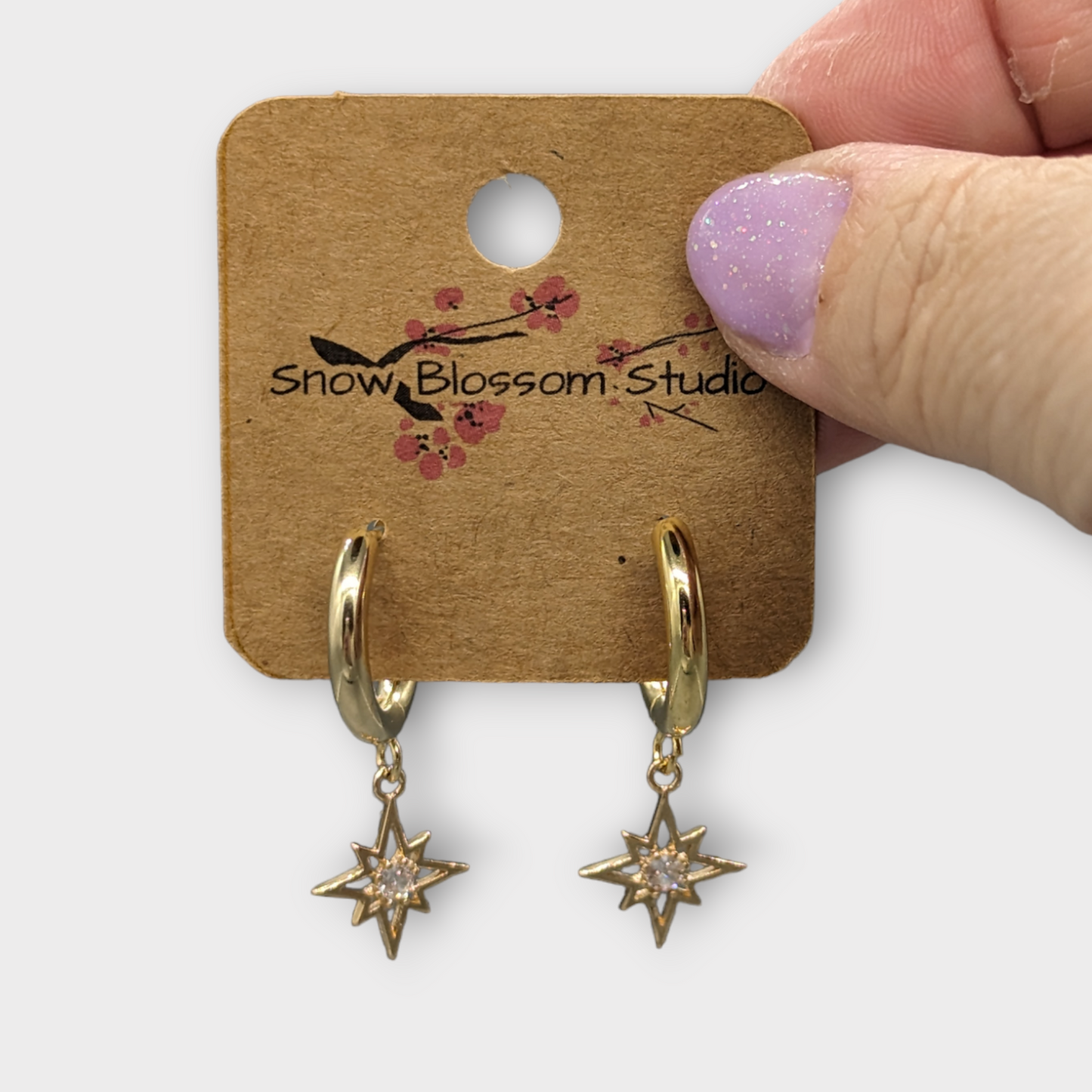 Gold Polar Star Earrings