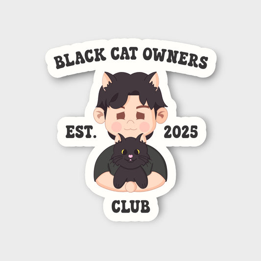 Black Cat Owners Club Sticker